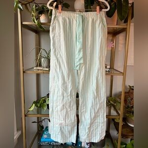 Forever 21 Mint & White Striped Pajama Pants in S